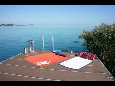 Balatonfüreden közvetlen vízparti önálló nyaraló stéggel (957)