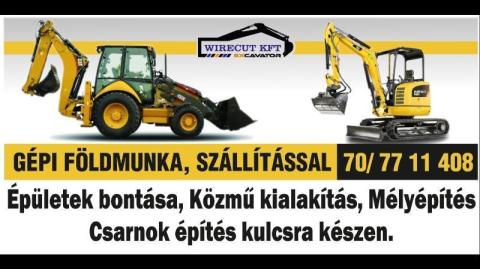 Csarnoképítés, közmű kialakítás, térkövezés, útépítés.