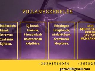 Villanyszerelési munkákat vállalunk a Balaton környékén