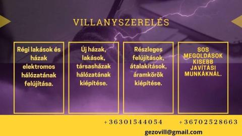 Villanyszerelési munkákat vállalunk a Balaton környékén